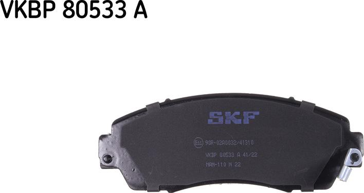 SKF VKBP 80533 A - Тормозные колодки, дисковые, комплект unicars.by