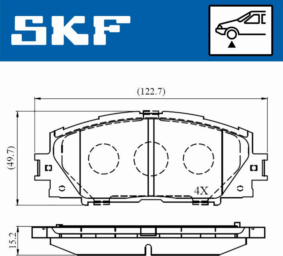 SKF VKBP 80529 - Тормозные колодки, дисковые, комплект unicars.by