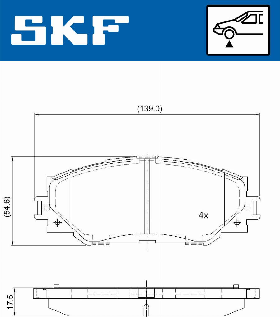 SKF VKBP 80579 - Тормозные колодки, дисковые, комплект unicars.by