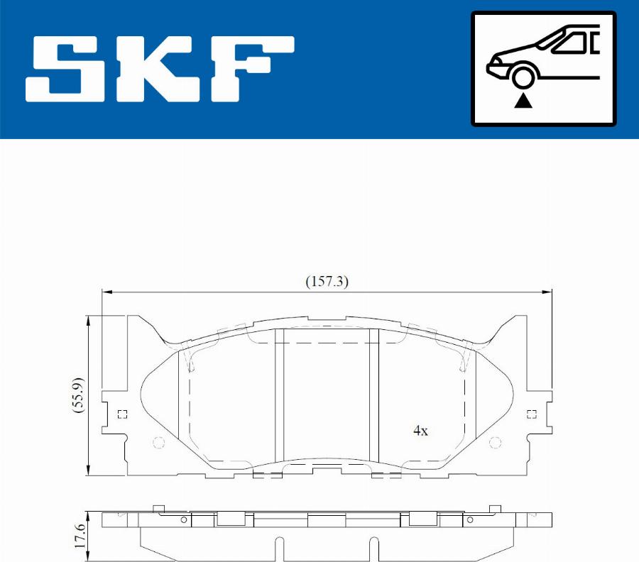 SKF VKBP 80642 - Тормозные колодки, дисковые, комплект unicars.by