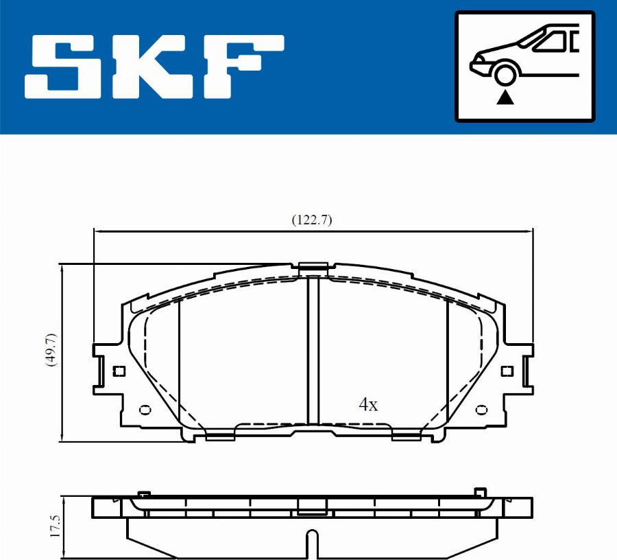 SKF VKBP 80680 - Тормозные колодки, дисковые, комплект unicars.by