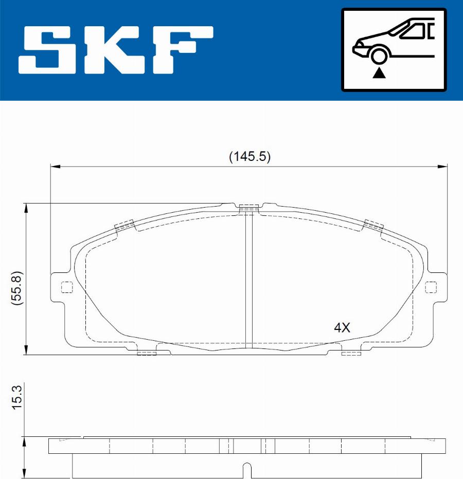 SKF VKBP 80688 - Тормозные колодки, дисковые, комплект unicars.by