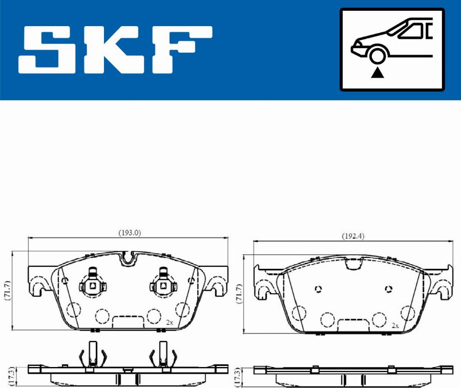 SKF VKBP 80632 - Тормозные колодки, дисковые, комплект unicars.by