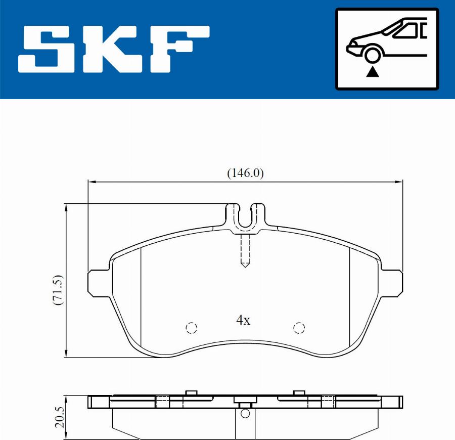 SKF VKBP 80051 - Тормозные колодки, дисковые, комплект unicars.by