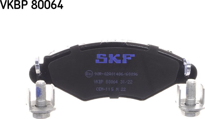 SKF VKBP 80064 - Тормозные колодки, дисковые, комплект unicars.by