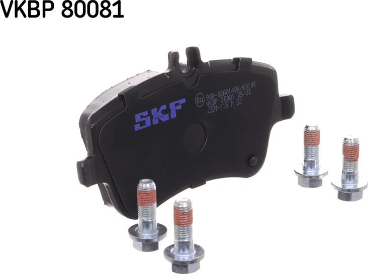 SKF VKBP 80081 - Тормозные колодки, дисковые, комплект unicars.by