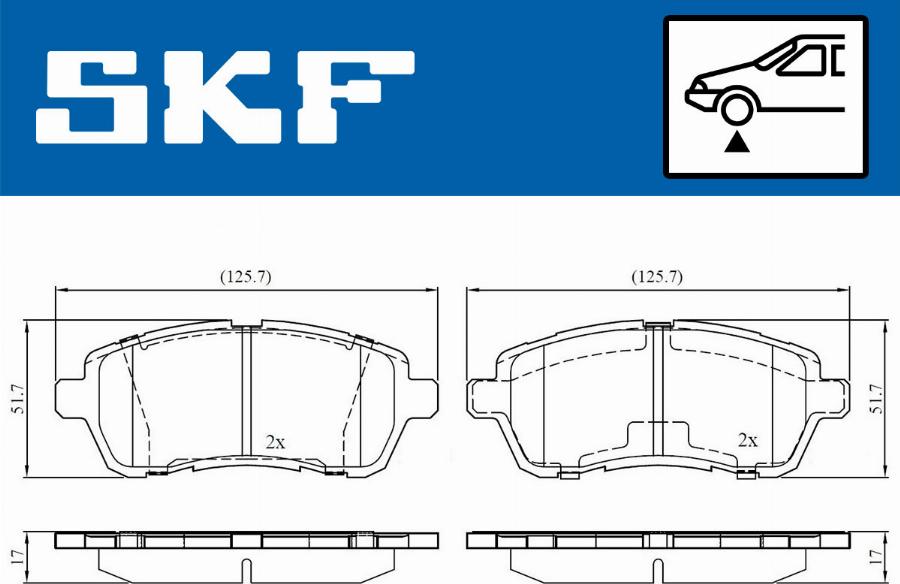 SKF VKBP 80031 - Тормозные колодки, дисковые, комплект unicars.by