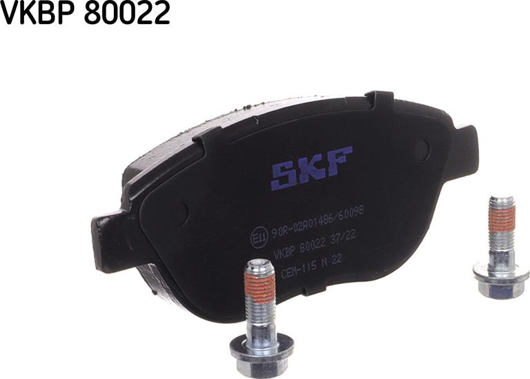 SKF VKBP 80022 - Тормозные колодки, дисковые, комплект unicars.by