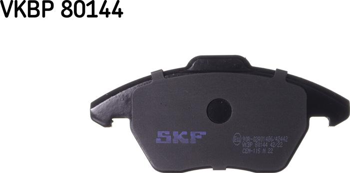 SKF VKBP 80144 - Тормозные колодки, дисковые, комплект unicars.by