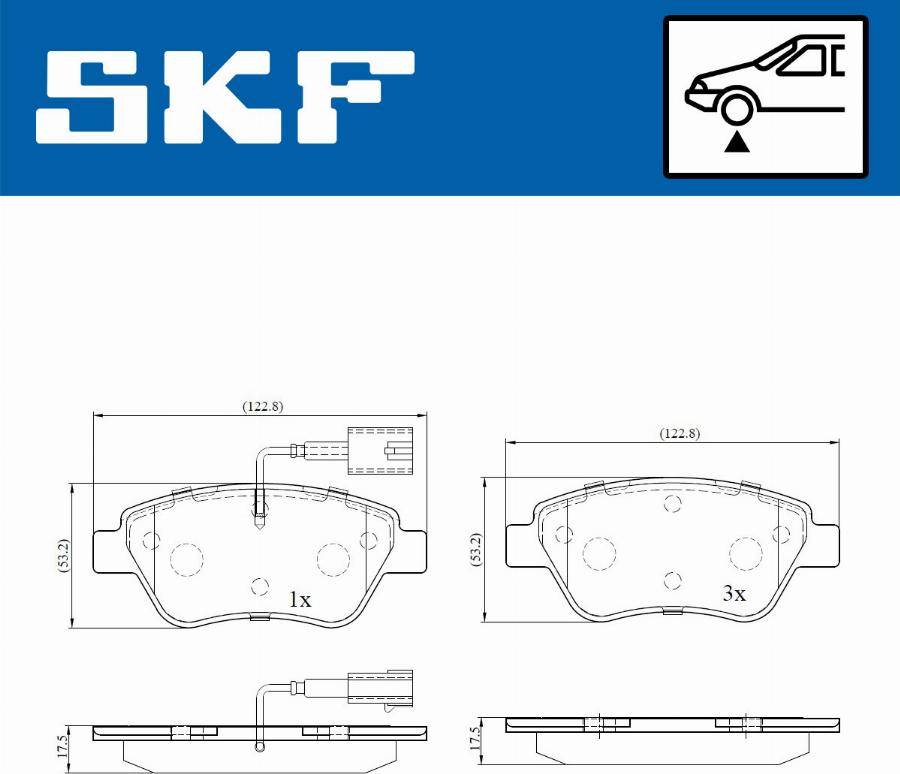 SKF VKBP 80145 E - Тормозные колодки, дисковые, комплект unicars.by