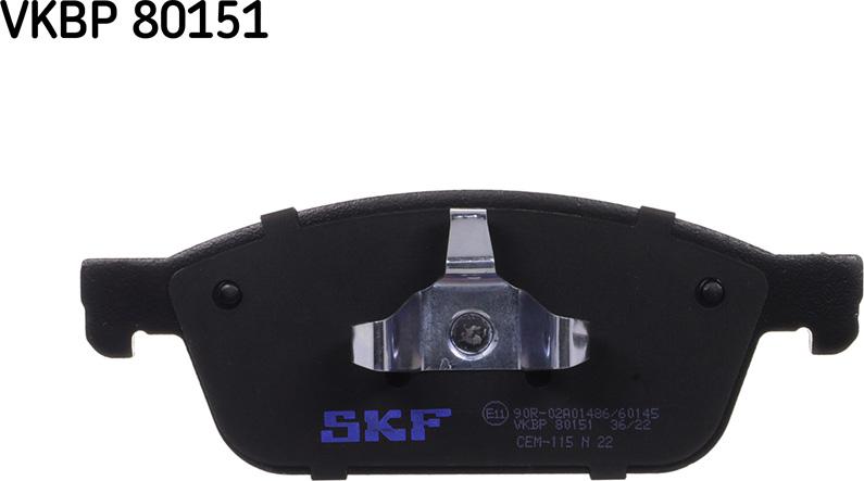 SKF VKBP 80151 - Тормозные колодки, дисковые, комплект unicars.by