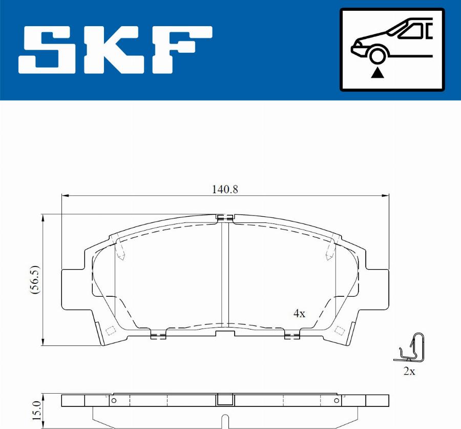 SKF VKBP 80891 A - Тормозные колодки, дисковые, комплект unicars.by