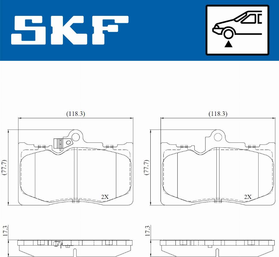 SKF VKBP 80815 A - Тормозные колодки, дисковые, комплект unicars.by