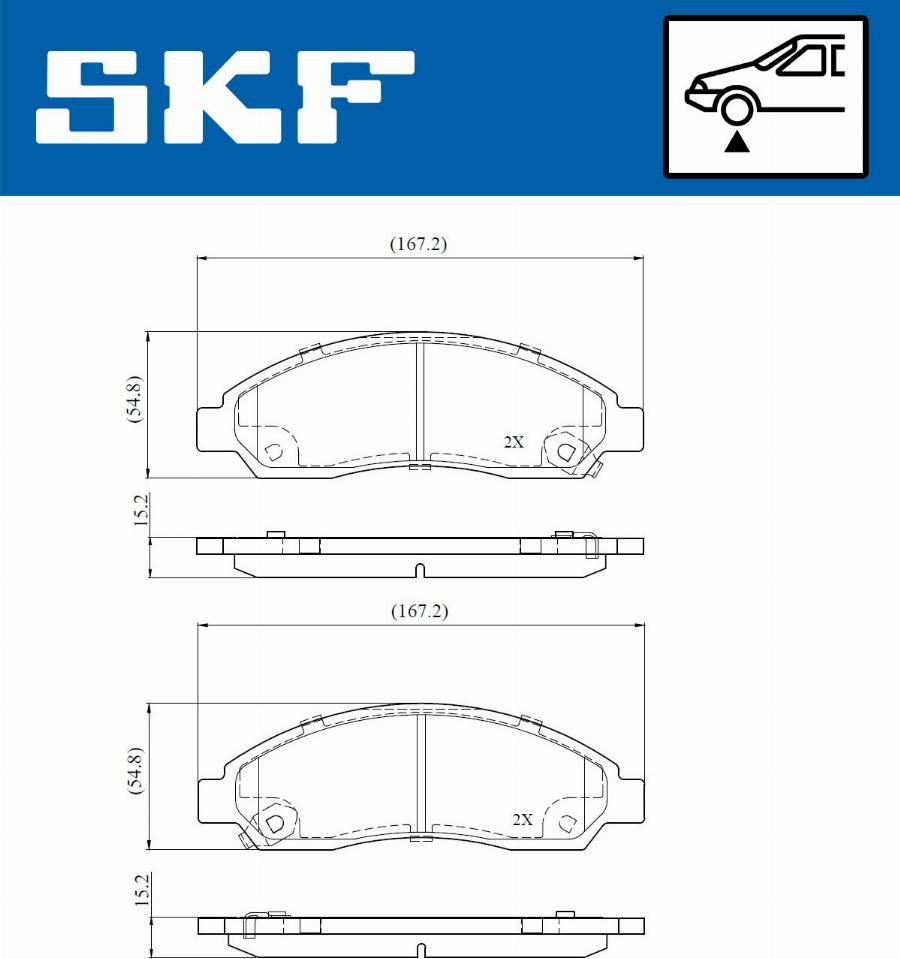 SKF VKBP 80810 A - Тормозные колодки, дисковые, комплект unicars.by