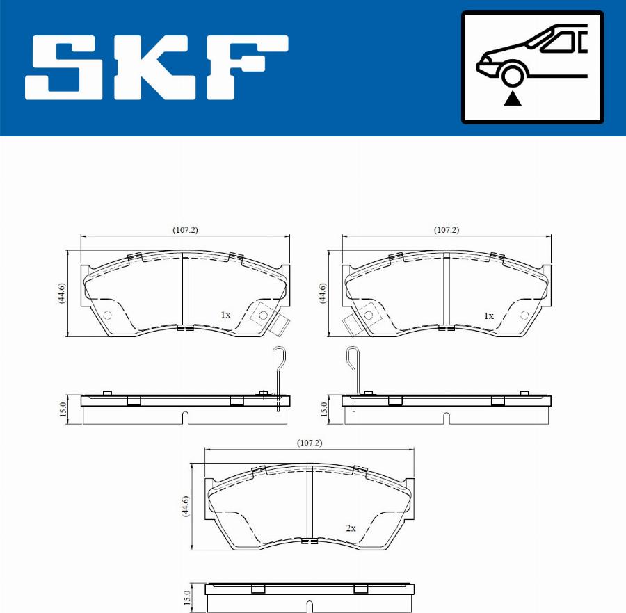 SKF VKBP 80882 A - Тормозные колодки, дисковые, комплект unicars.by