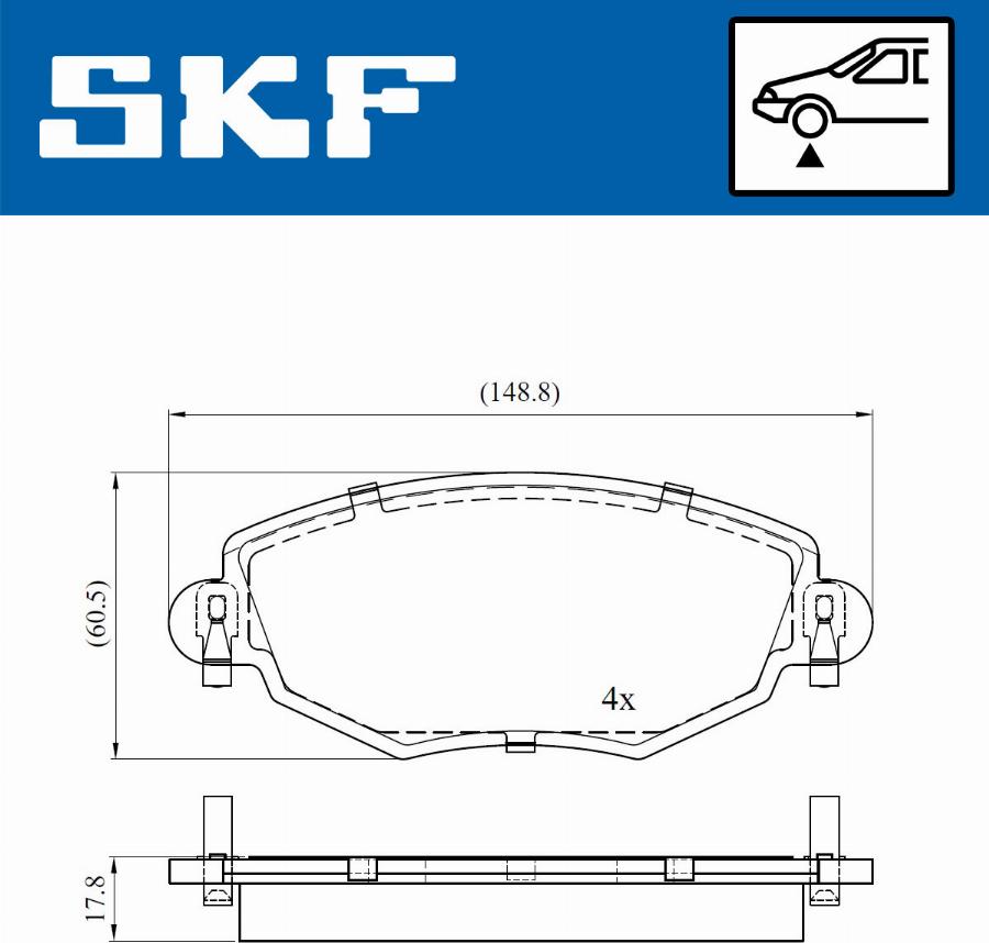 SKF VKBP 80390 - Тормозные колодки, дисковые, комплект unicars.by