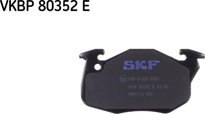 SKF VKBP 80352 E - Тормозные колодки, дисковые, комплект unicars.by