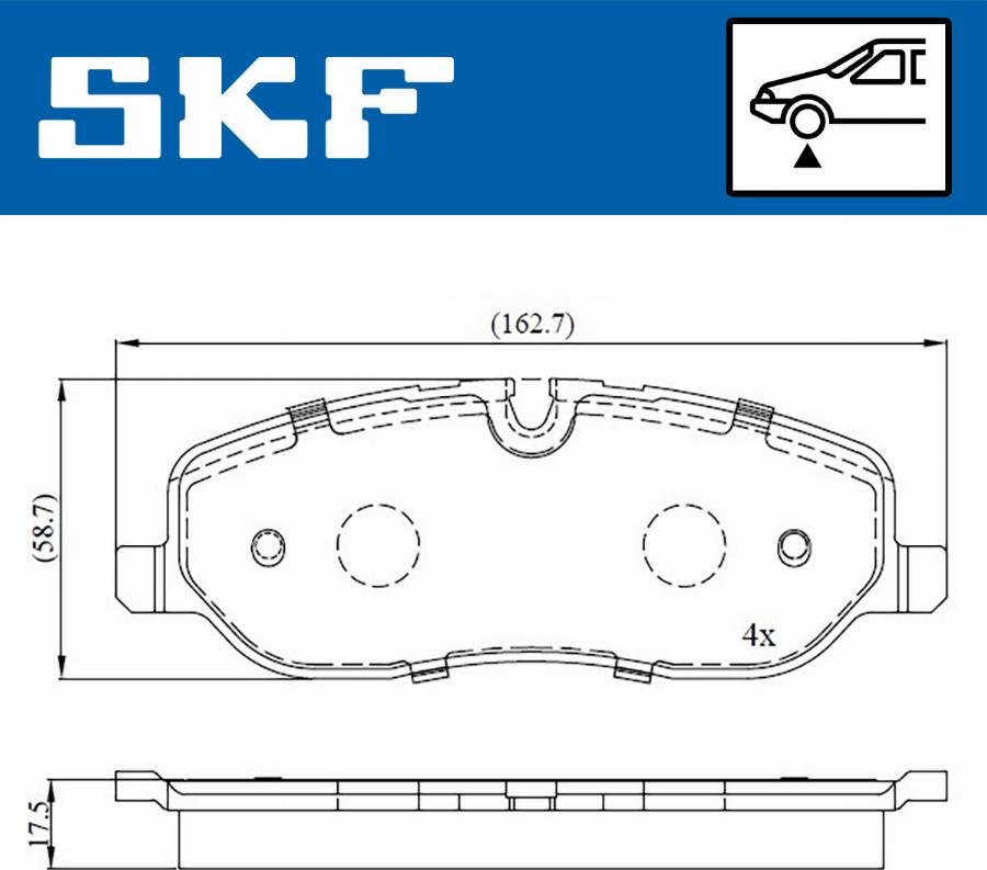 SKF VKBP 80306 - Тормозные колодки, дисковые, комплект unicars.by