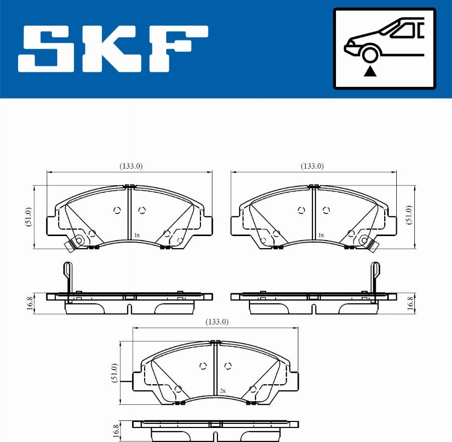 SKF VKBP 80386 A - Тормозные колодки, дисковые, комплект unicars.by