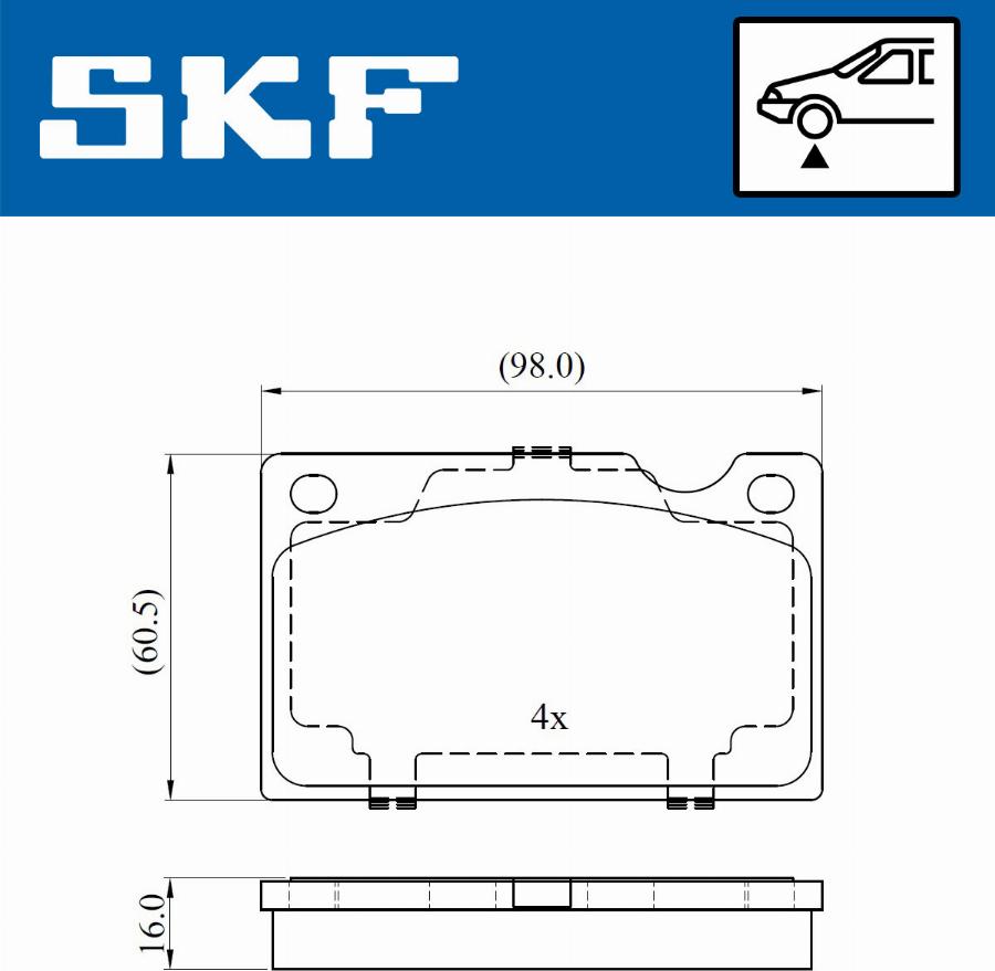 SKF VKBP 80388 - Тормозные колодки, дисковые, комплект unicars.by