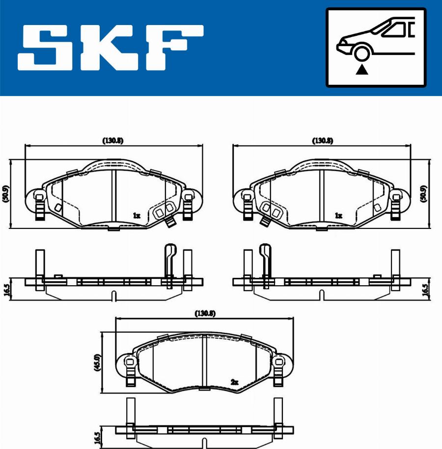 SKF VKBP 80383 A - Тормозные колодки, дисковые, комплект unicars.by