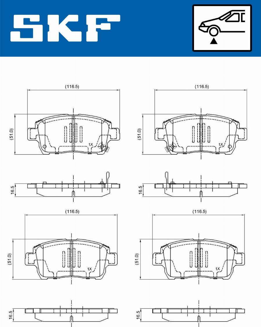 SKF VKBP 80382 A - Тормозные колодки, дисковые, комплект unicars.by