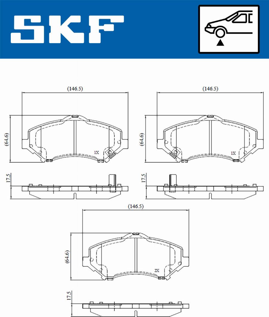 SKF VKBP 80334 A - Тормозные колодки, дисковые, комплект unicars.by