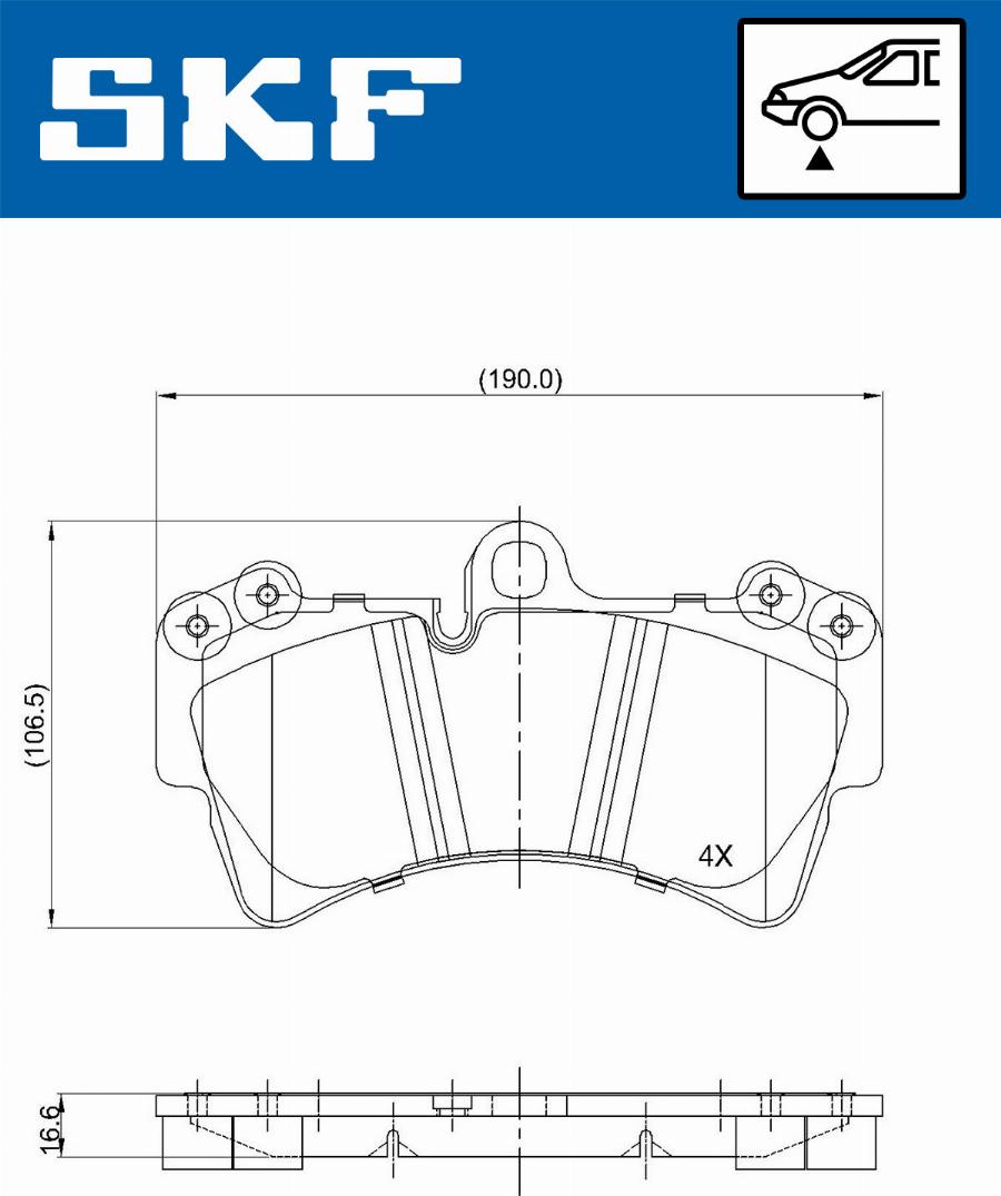 SKF VKBP 80370 - Тормозные колодки, дисковые, комплект unicars.by