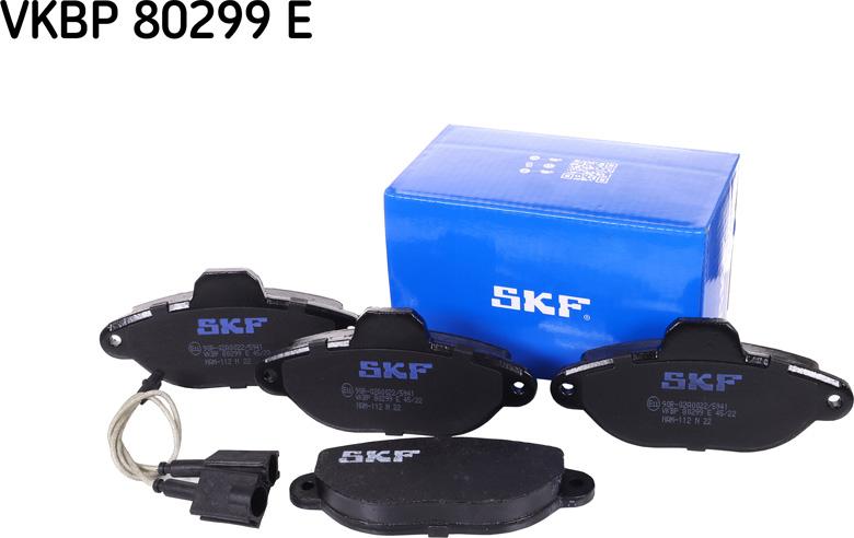 SKF VKBP 80299 E - Тормозные колодки, дисковые, комплект unicars.by