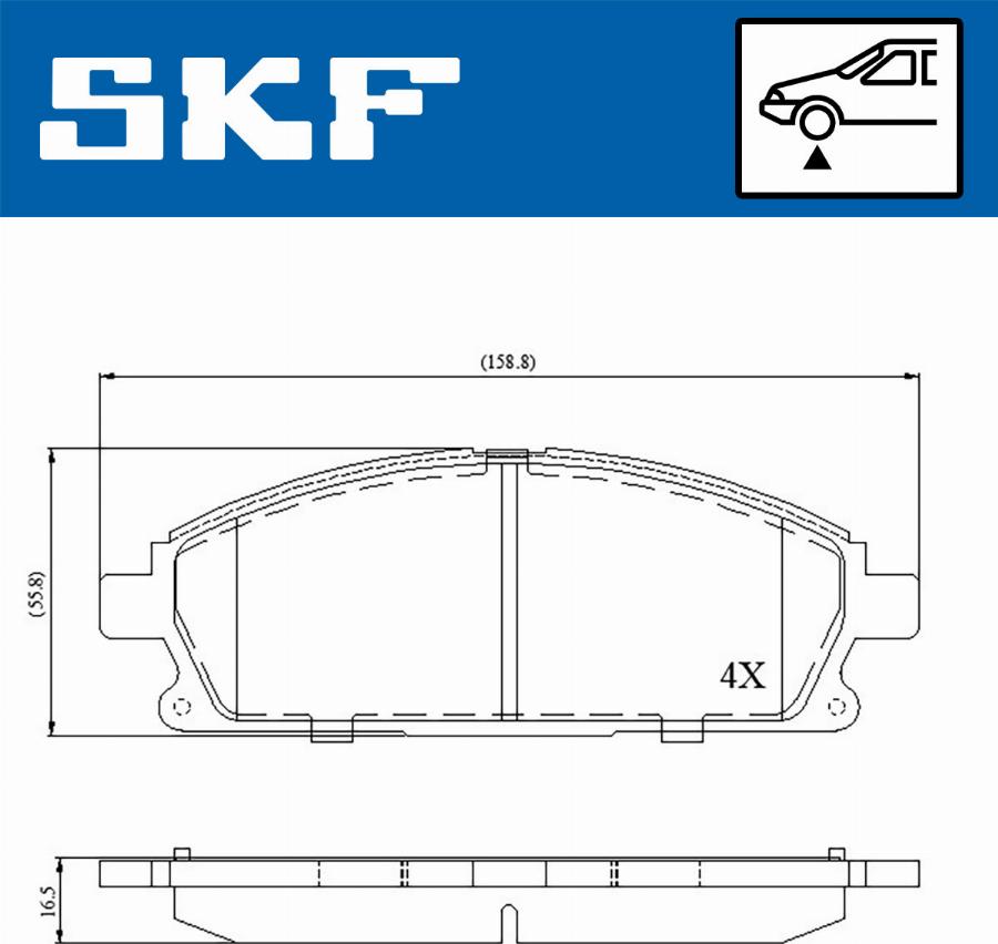 SKF VKBP 80296 - Тормозные колодки, дисковые, комплект unicars.by