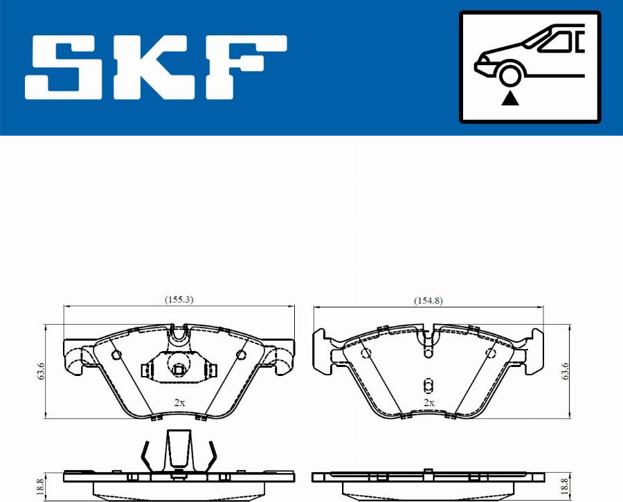 SKF VKBP 80246 - Тормозные колодки, дисковые, комплект unicars.by