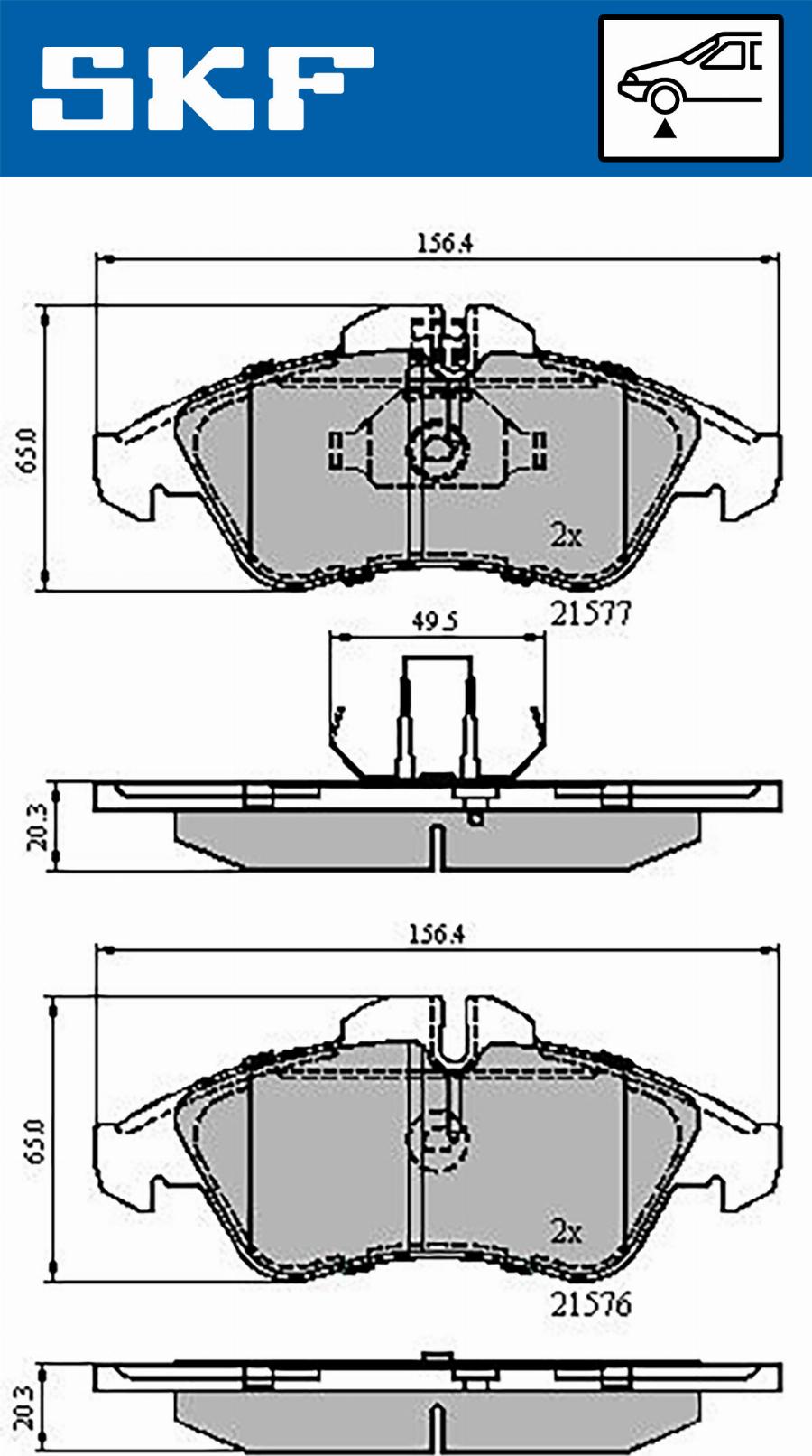 SKF VKBP 80254 - Тормозные колодки, дисковые, комплект unicars.by