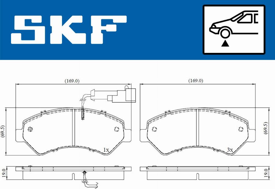 SKF VKBP 80210 E - Тормозные колодки, дисковые, комплект unicars.by