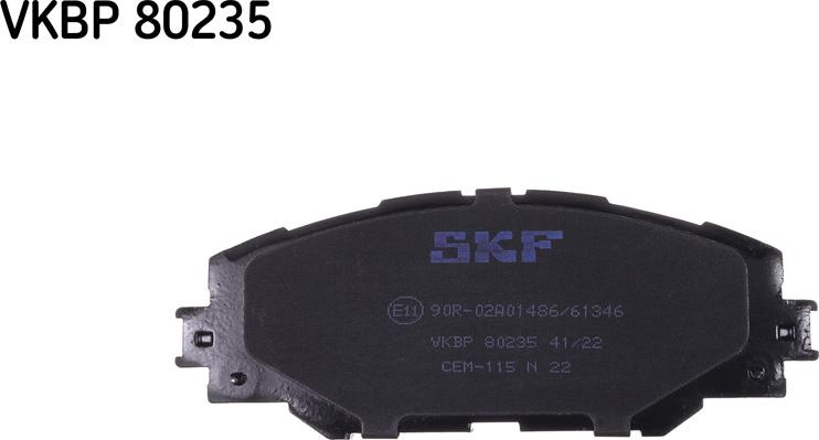 SKF VKBP 80235 - Тормозные колодки, дисковые, комплект unicars.by