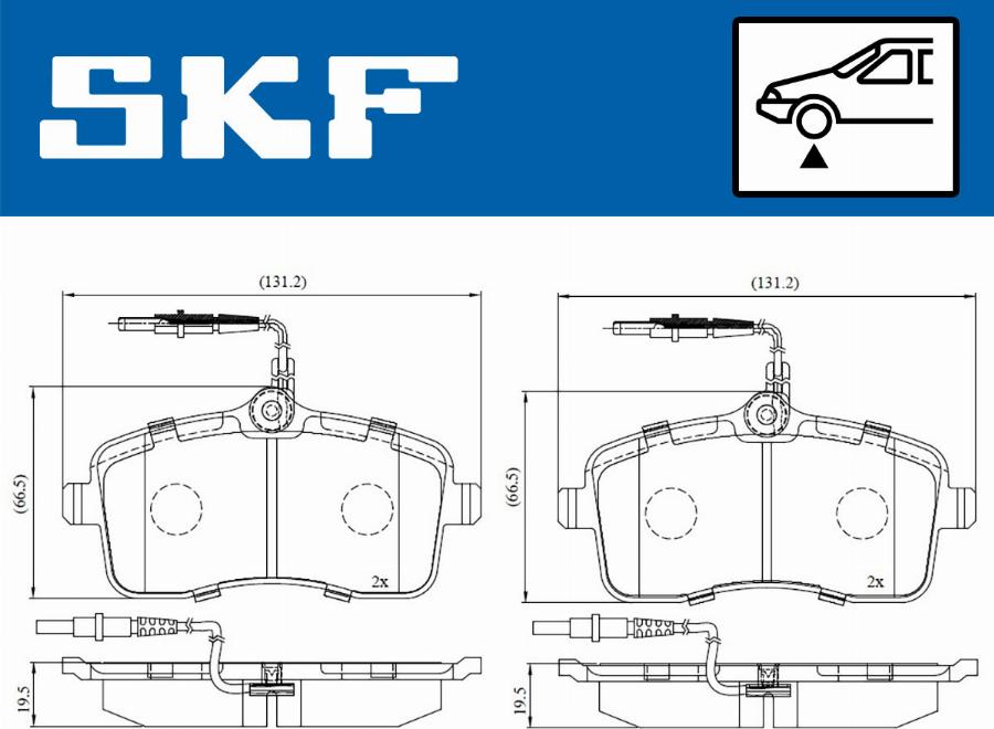 SKF VKBP 80232 E - Тормозные колодки, дисковые, комплект unicars.by