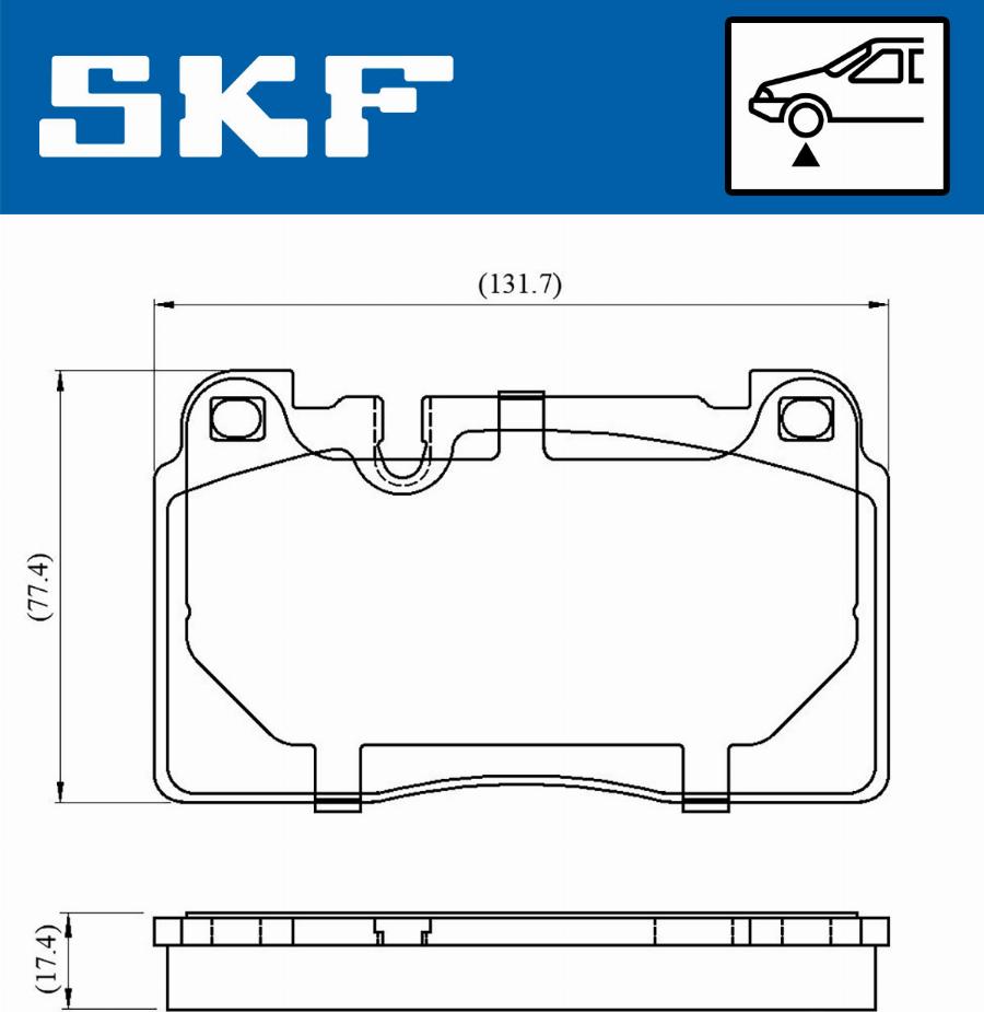 SKF VKBP 80225 - Тормозные колодки, дисковые, комплект unicars.by