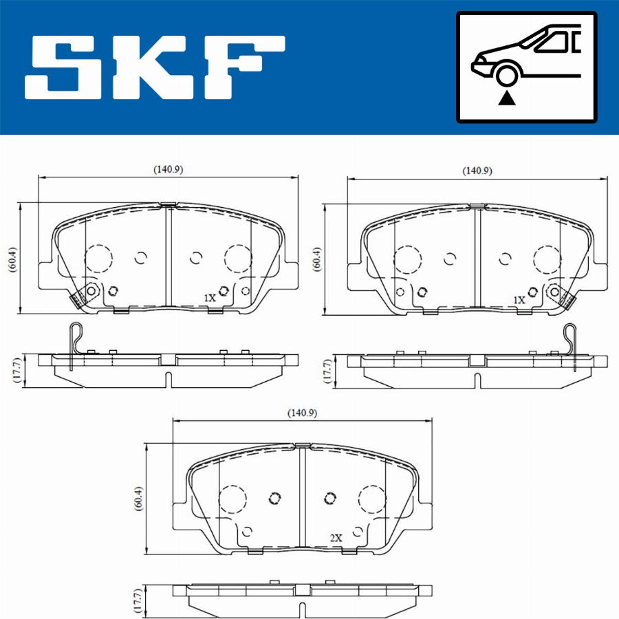 SKF VKBP 80228 A - Тормозные колодки, дисковые, комплект unicars.by