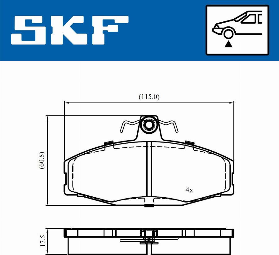 SKF VKBP 80745 - Тормозные колодки, дисковые, комплект unicars.by