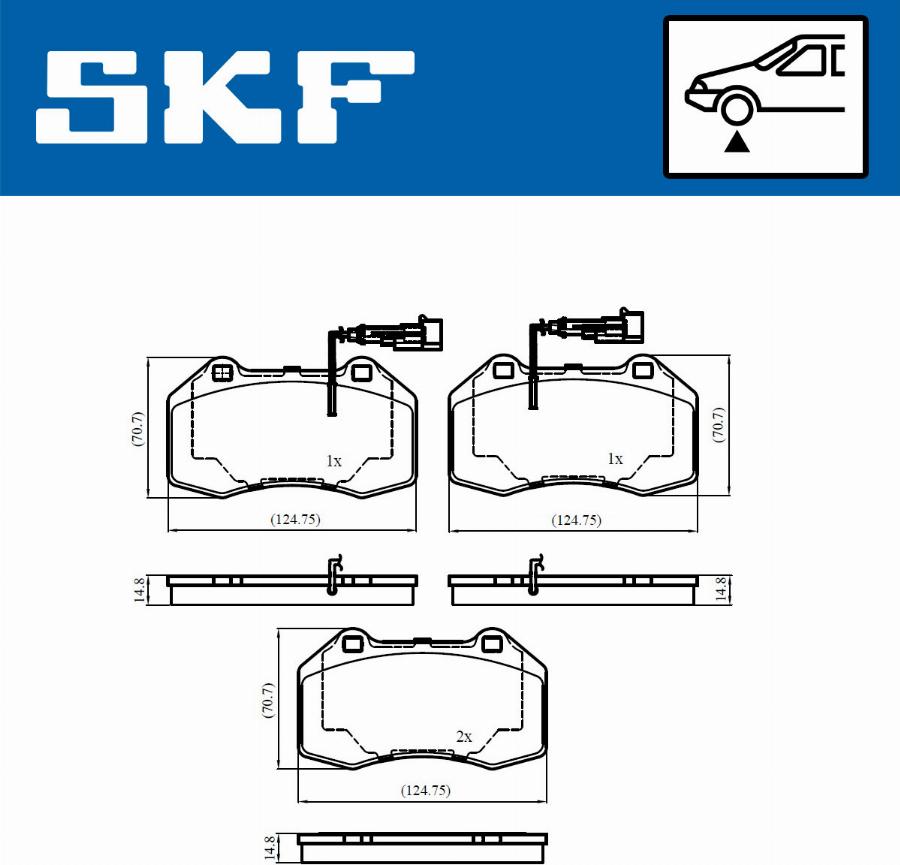 SKF VKBP 80759 E - Тормозные колодки, дисковые, комплект unicars.by