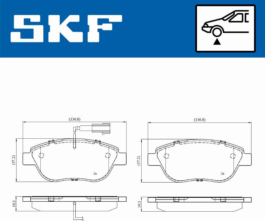 SKF VKBP 80766 E - Тормозные колодки, дисковые, комплект unicars.by