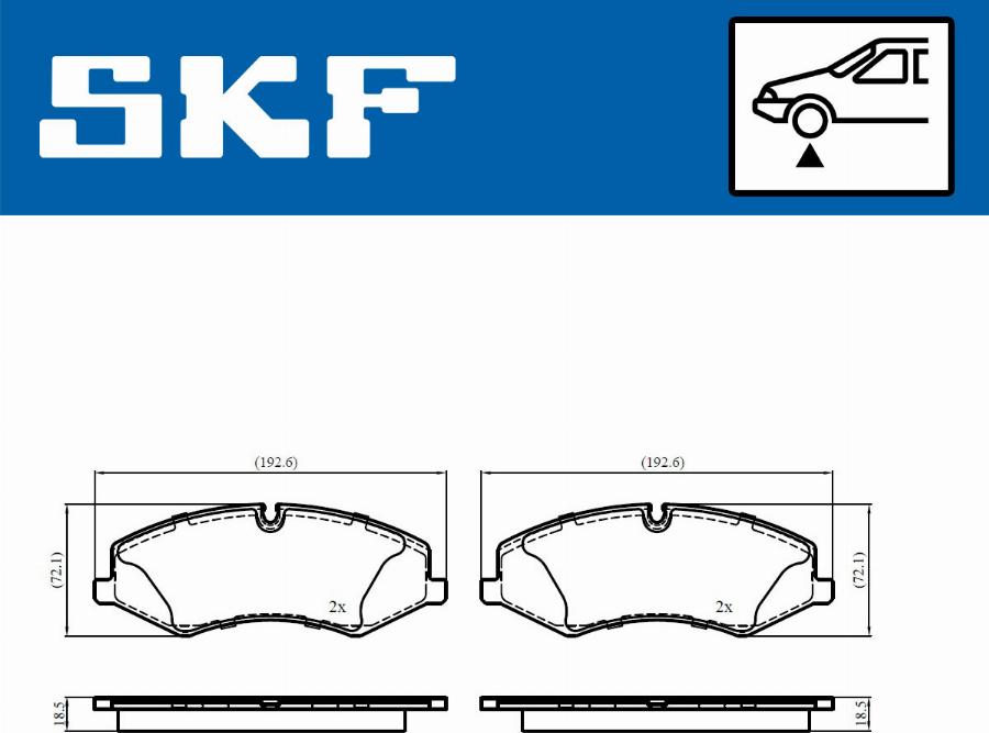 SKF VKBP 80703 - Тормозные колодки, дисковые, комплект unicars.by