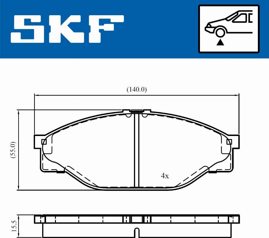 SKF VKBP 80716 - Тормозные колодки, дисковые, комплект unicars.by