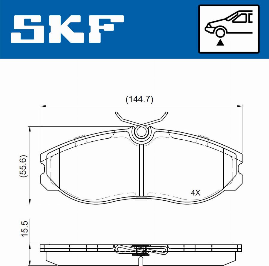 SKF VKBP 80717 - Тормозные колодки, дисковые, комплект unicars.by