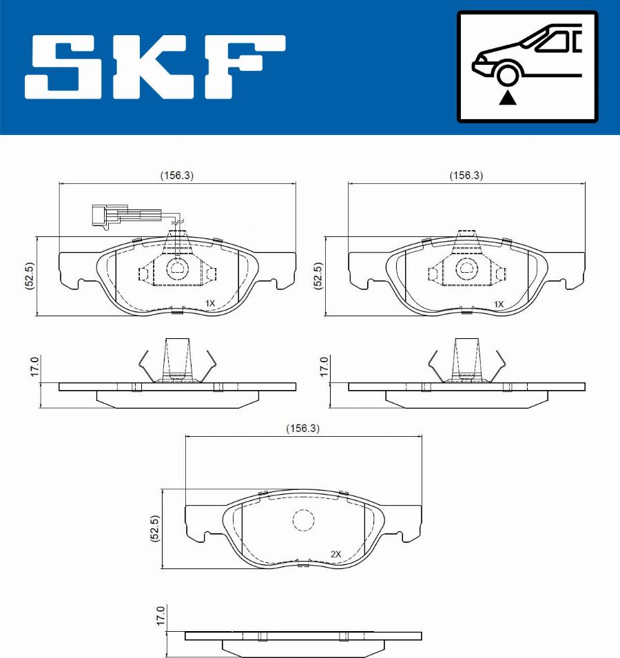 SKF VKBP 80774 E - Тормозные колодки, дисковые, комплект unicars.by