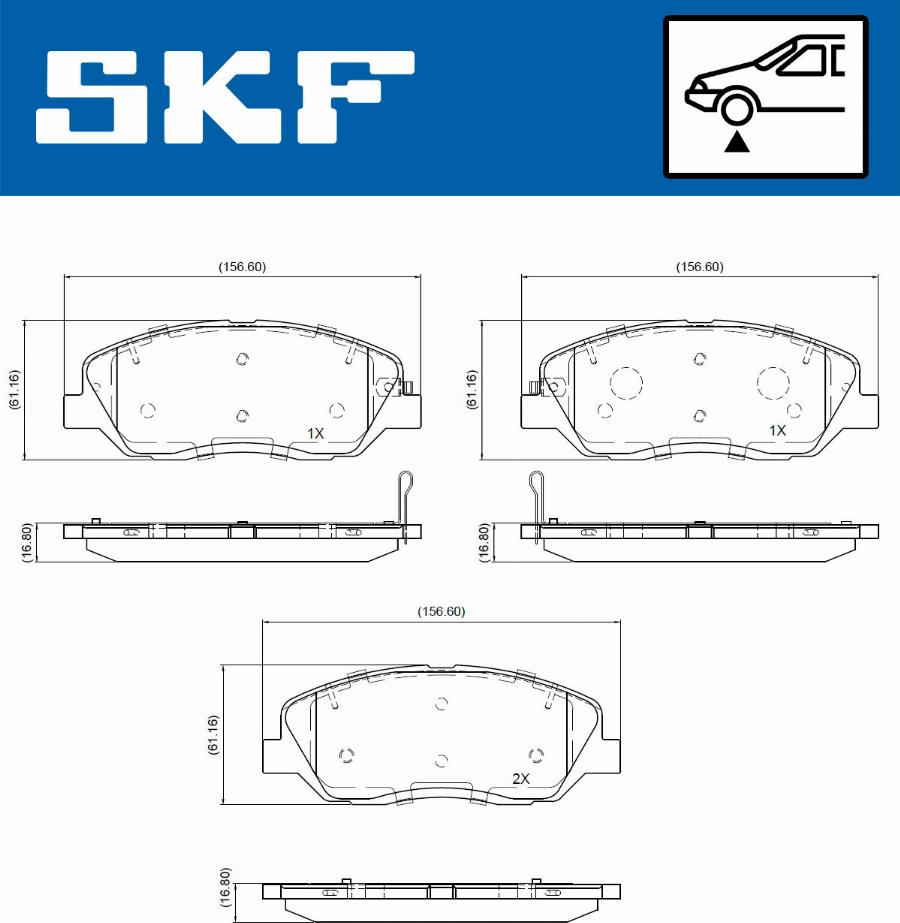 SKF VKBP 81093 A - Тормозные колодки, дисковые, комплект unicars.by