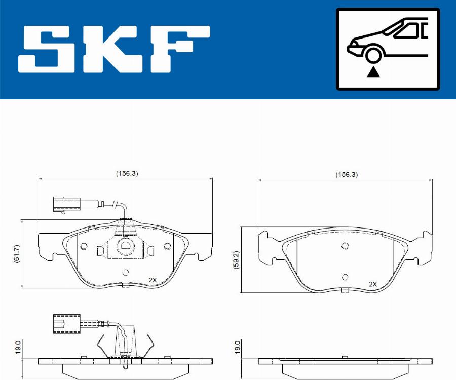 SKF VKBP 81049 E - Тормозные колодки, дисковые, комплект unicars.by