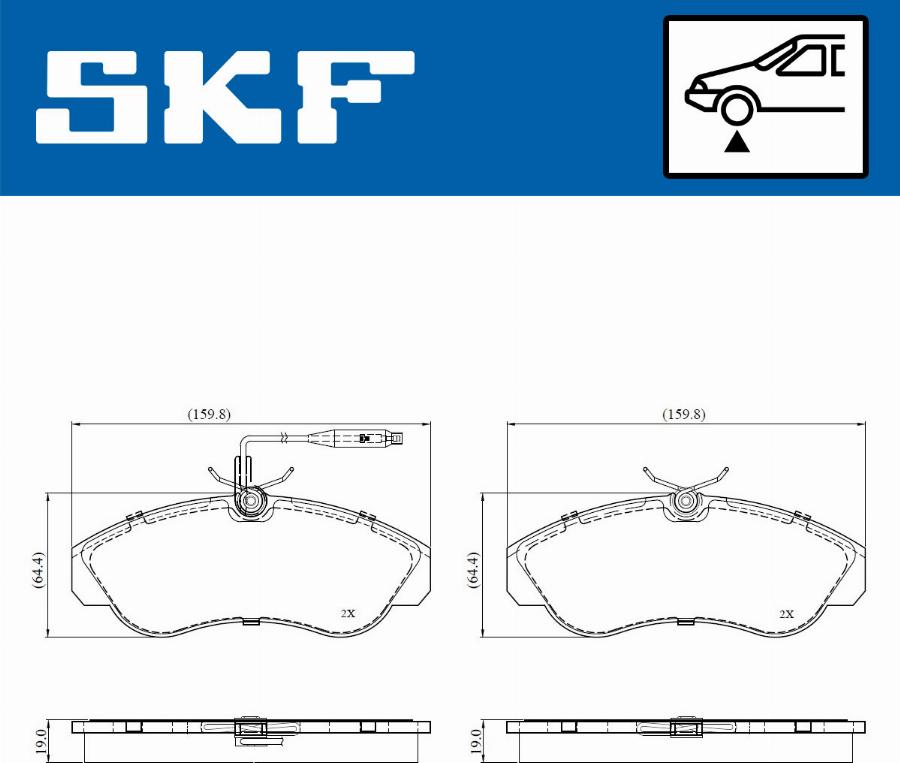 SKF VKBP 81030 E - Тормозные колодки, дисковые, комплект unicars.by