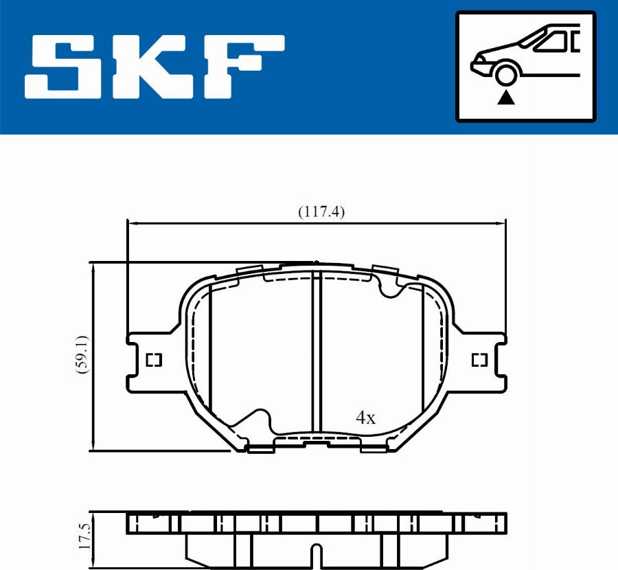 SKF VKBP 81024 - Тормозные колодки, дисковые, комплект unicars.by