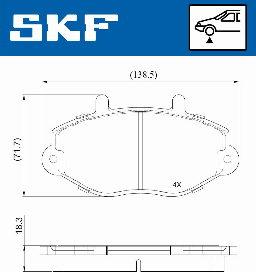 SKF VKBP 81028 - Тормозные колодки, дисковые, комплект unicars.by