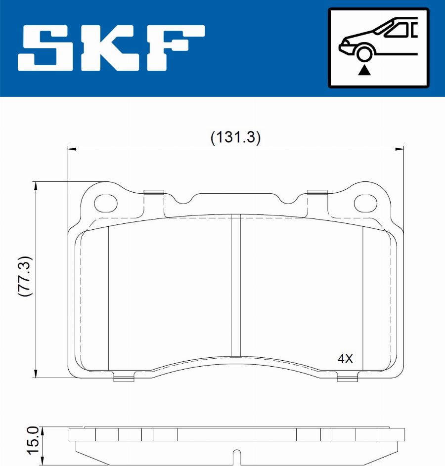 SKF VKBP 81022 - Тормозные колодки, дисковые, комплект unicars.by